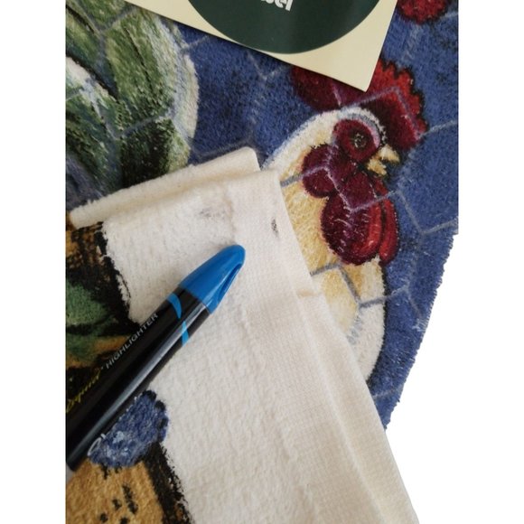 Lot of 5 Colorful Kitchen Towels NOS 100% Cotton Chickens, Cats and Coffee - Picture 10 of 10